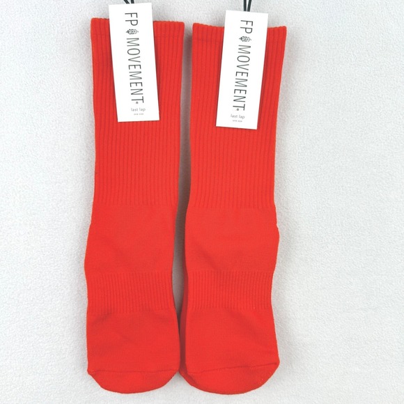 FP Movement by Free People Accessories - 2 PAIRS - FP Movement‎ Last Lap Tube Socks Orange Lucky Honey NEW